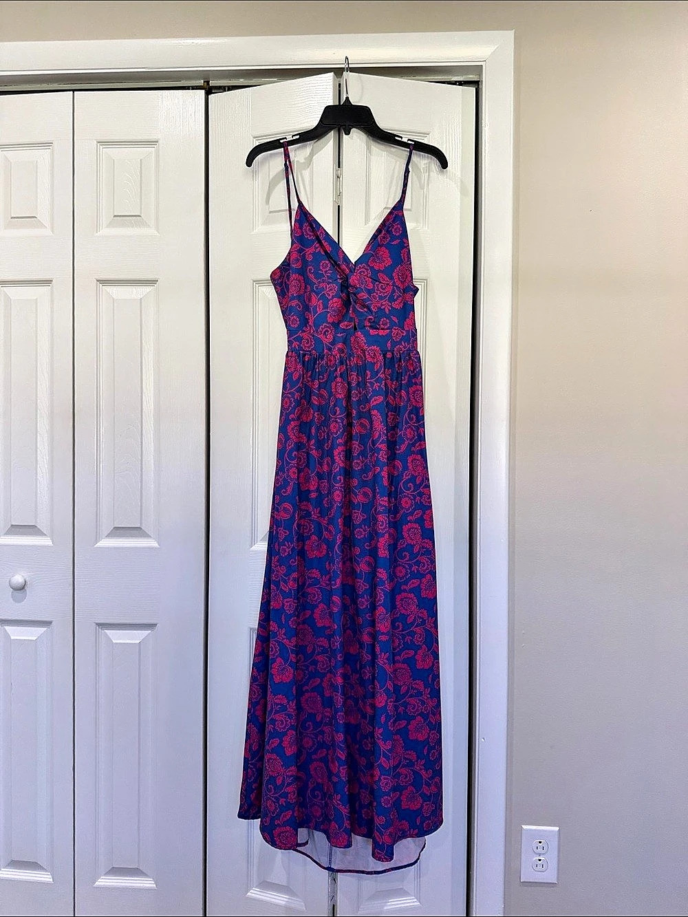 Floral Maxi Dress in Blue & Pink Like New